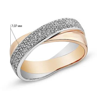 Золотое кольцо с бриллиантами (арт. К341135)