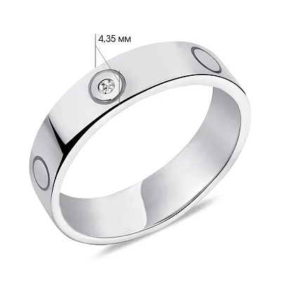 Серебряное кольцо с тремя фианитами (арт. 7501/5368)