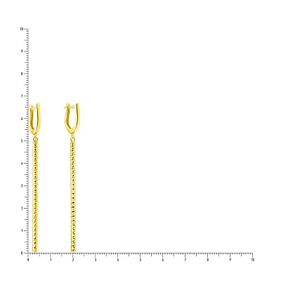 Золотые серьги с подвесками  (арт. 105338ж)