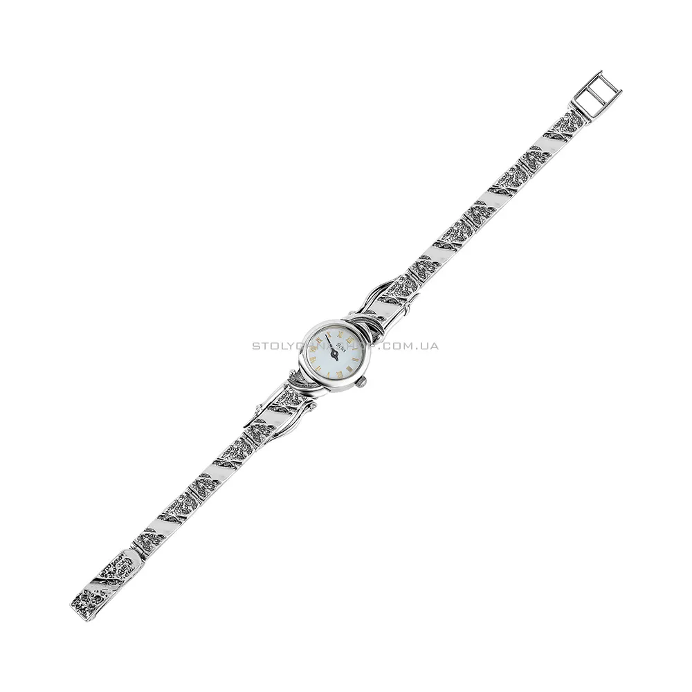 Серебряные часы с фианитами (арт. 7926/7110005) - цена