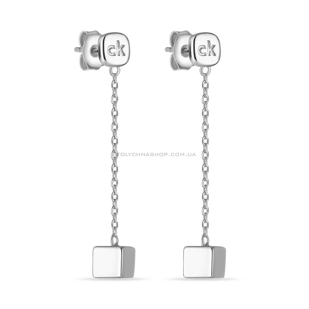 Серьги-пусеты из серебра Trendy Style с подвесками (арт. 7518/5542)