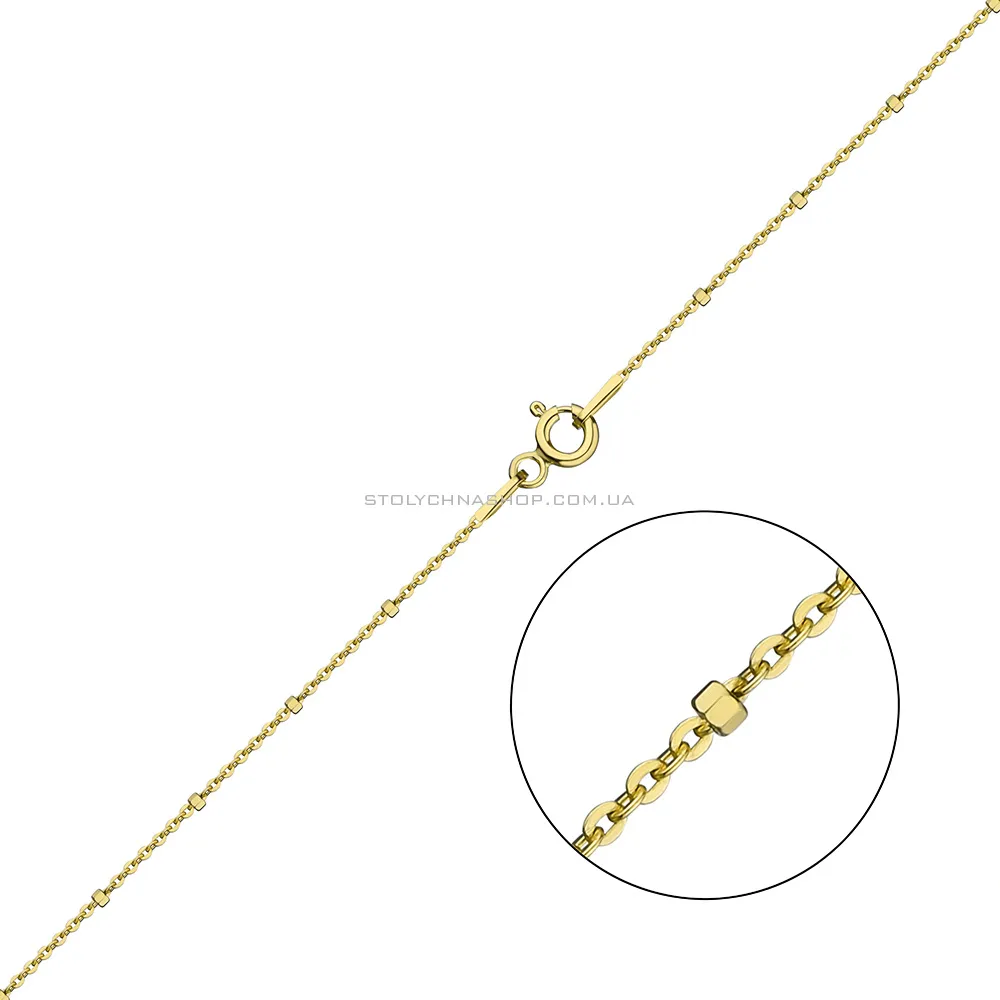 Серебряная цепочка с желтым родированием плетения Якорное фантазийное (арт. 03010402ж) - цена