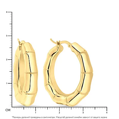 Сережки-кільця Francelli з жовтого золота (арт. е108743/30ж)