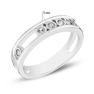 Серебряное кольцо с фианитами (арт. 7501/5514)