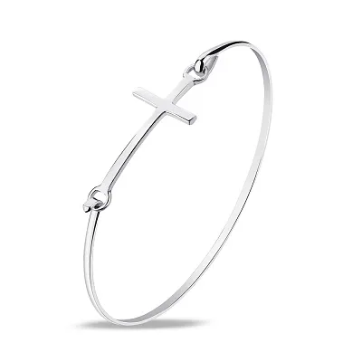 Серебряный жесткий браслет (арт. 7509/4197)
