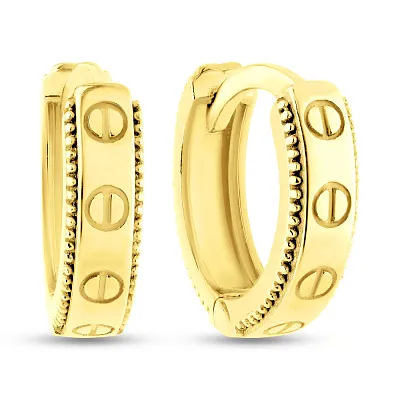 Серьги из желтого золота (арт. 109973/15ж)
