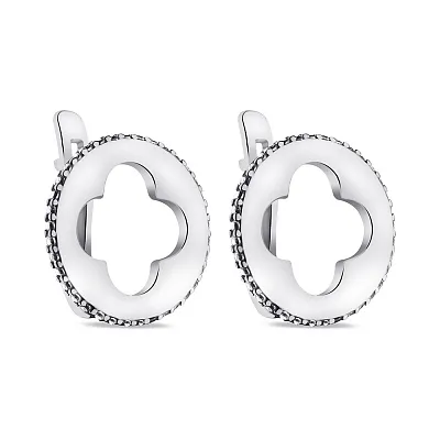 Серьги из серебра Клевер (арт. 7502/2104)