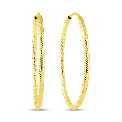 Серьги-кольца из желтого золота (арт. 122001/40ж)
