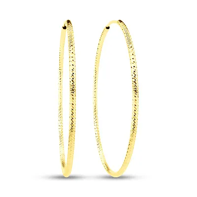 Серьги-кольца из желтого золота (арт. 122001/50ж)