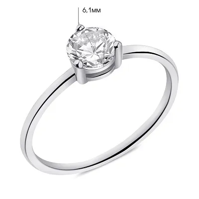 Серебряное кольцо с фианитом (арт. 7501/6723)