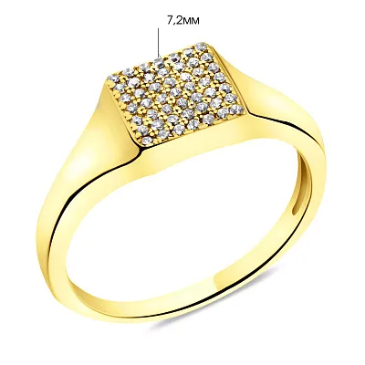 Кольцо серебряное с фианитами (арт. 7501/6640ж)