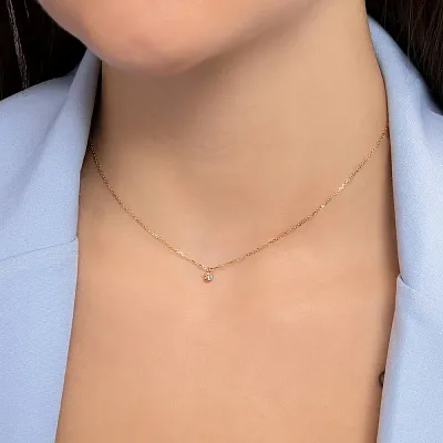 Колье из золота с бриллиантом (арт. Ц011669005)