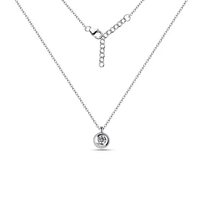 Серебряное колье с фианитом (арт. 7507/698)
