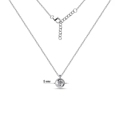 Серебряное колье с фианитом (арт. 7507/698)