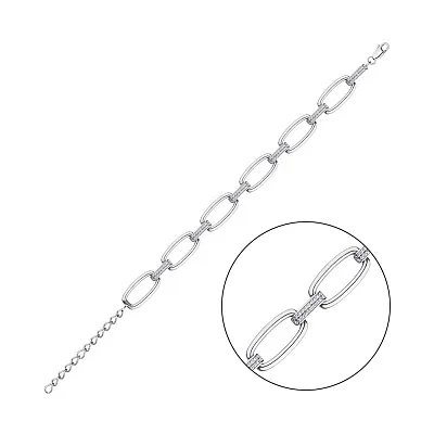 Серебряный браслет с фианитами (арт. 7509/Б2Ф/485)