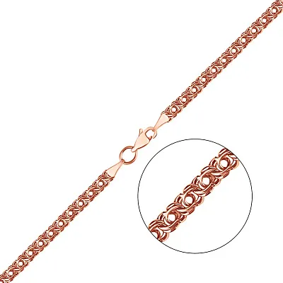 Цепочка из красного золота плетение Козацкий бисмарк  (арт. ц3020532)