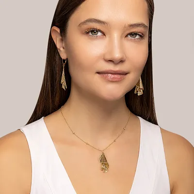 Серьги Francelli из желтого золота  (арт. 1091654ж)