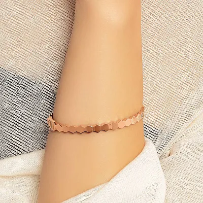 Жесткий браслет из красного золота (арт. 324772/6)