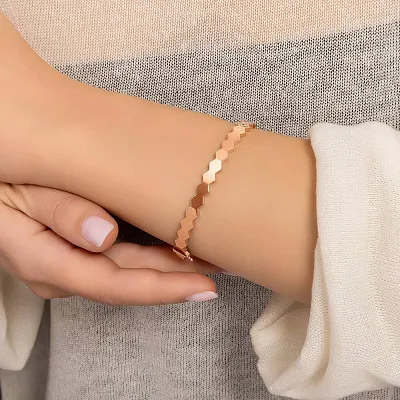 Жесткий браслет из красного золота (арт. 324772/6)