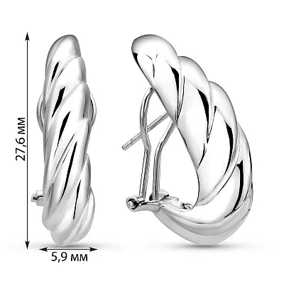 Серьги из белого золота Francelli (арт. е1091760б)