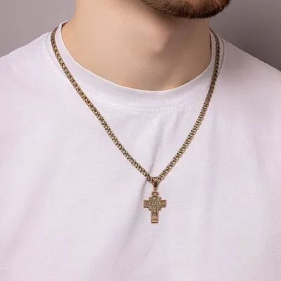Золотой крестик с распятием  (арт. 501683/30ч)