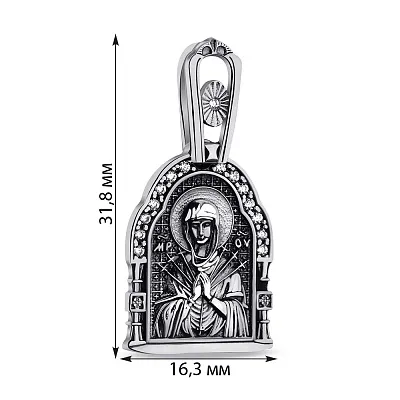 Серебряная ладанка Божья Матерь Семистрельная (арт. 7917/230пю)