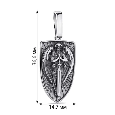 Серебряная ладанка Архангел Михаил (арт. 7917/1112пю)