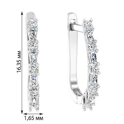 Золоті сережки з діамантами (арт. С011454030б)