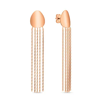 Сережки из красного золота (арт. 111384)