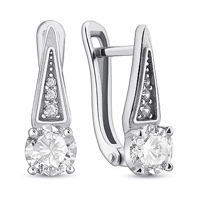 Серебряные серьги с фианитами (арт. 7502/1547С)
