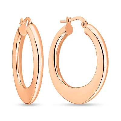 Серьги-кольца из красного золота  (арт. 107769/30)