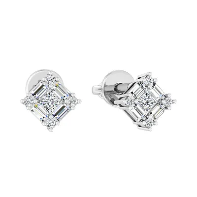 Серьги из белого золота с бриллиантами (арт. Т011546020б)