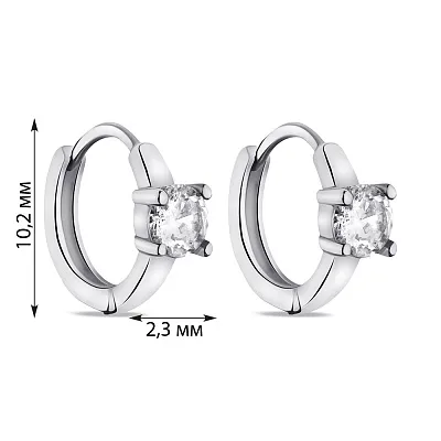 Серьги из серебра с фианитами (арт. 7502/3441/10)