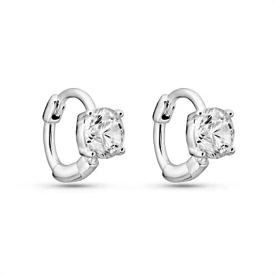 Серебряные серьги с фианитами (арт. 7502/9900)