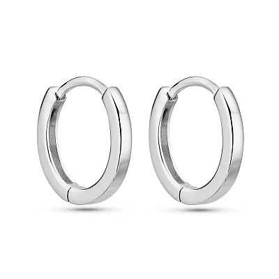 Серебряные серьги-кольца без камней (арт. 7502/9909/10)