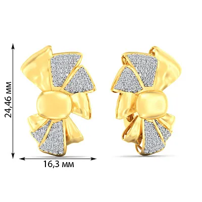 Серьги из желтого золота Francelli (арт. С111361040ж)