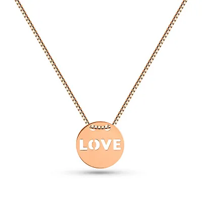 Колье Love из красного золота (арт. 360204/2)