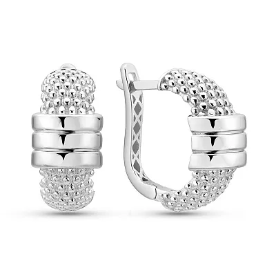 Серьги из белого золота (арт. 1092020б)