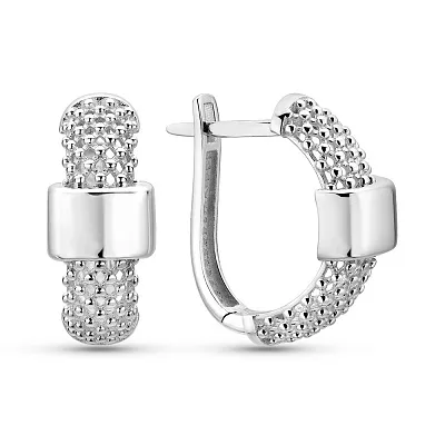 Серьги из белого золота (арт. 1092014б)