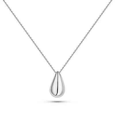 Серебряное колье Капля без камней (арт. 7507/2317)