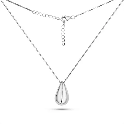 Серебряное колье Капля без камней (арт. 7507/2317)