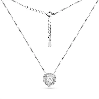 Серебряное колье с россыпью фианитов (арт. 7507/2293)