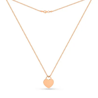 Колье Сердце из красного золота (арт. 351512)
